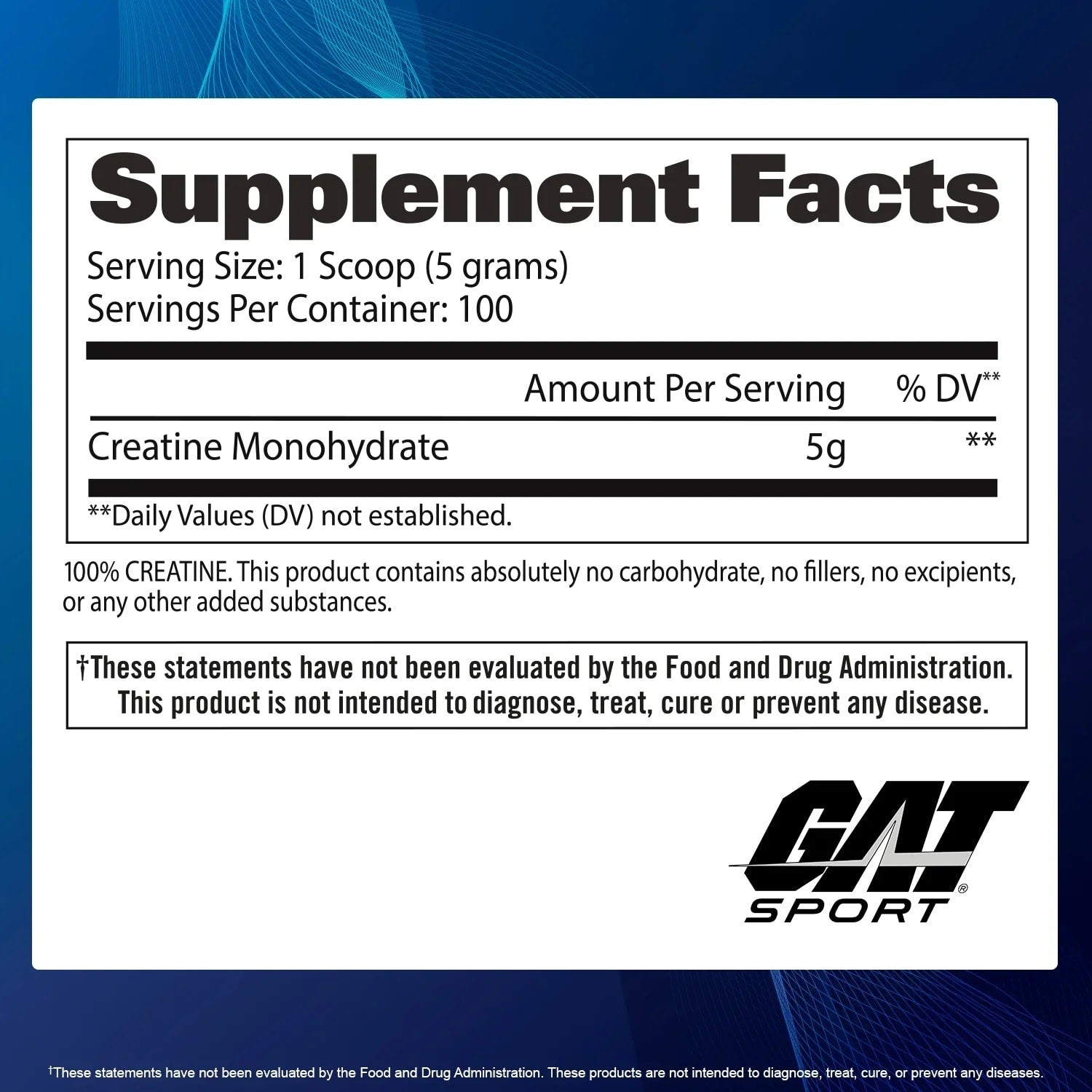GAT Sport Creatine Monohydrate 500 g