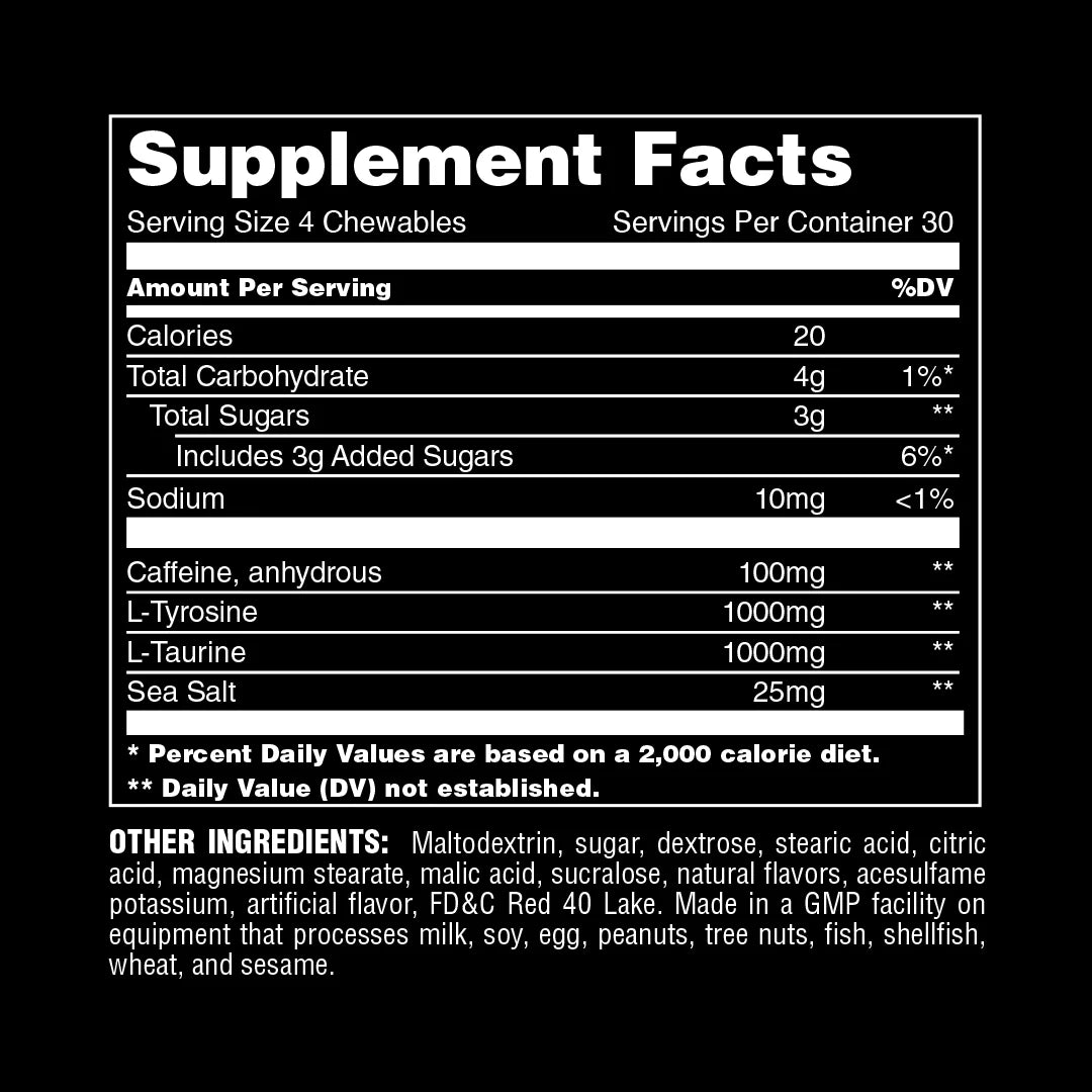ANIMAL PRE ENERGY CHEWS