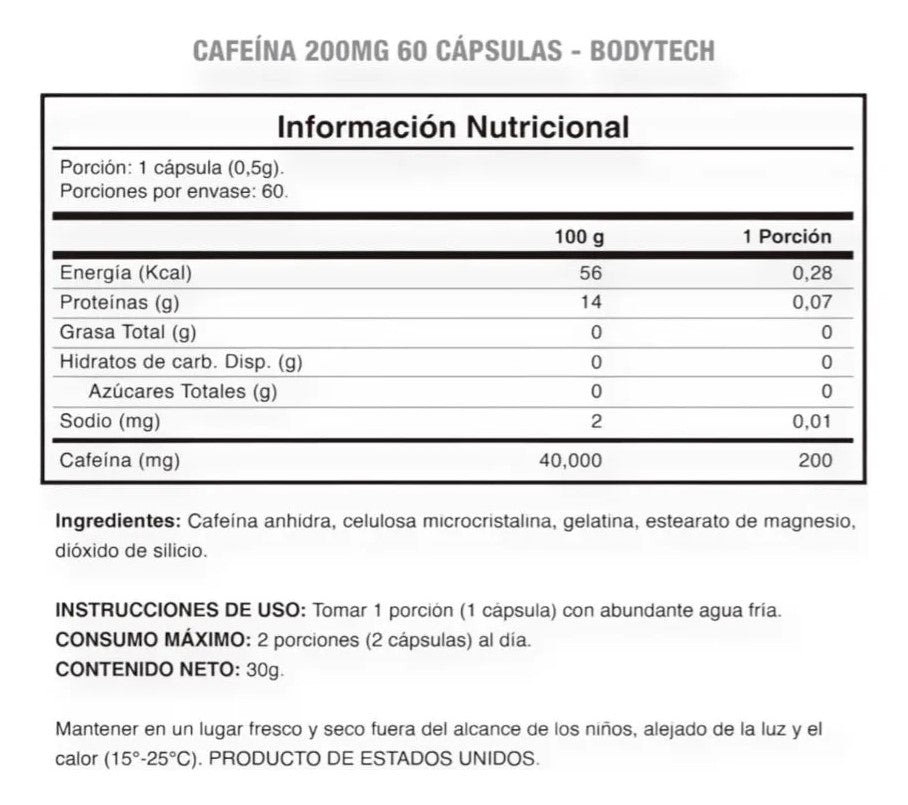 Cafeína BodyTech