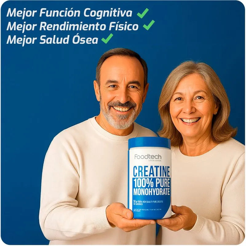 Pack Creatina 300g + Shaker Blue white FOODTECH