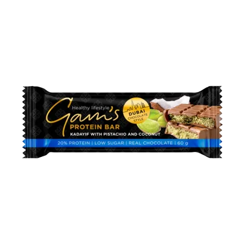 Barra de Proteína Dubai Gams Pistacho y Coco
