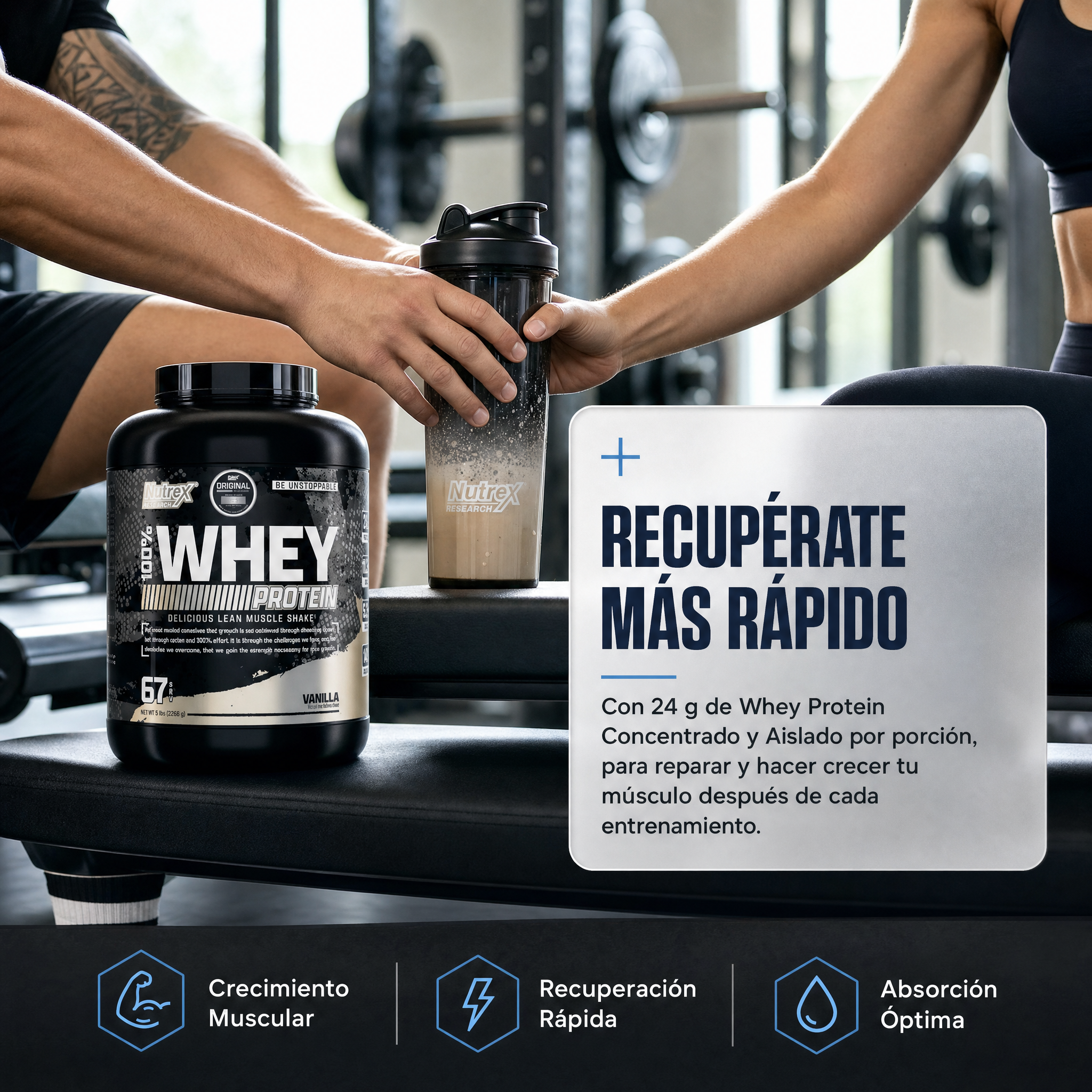 Nutrex 100% Whey Protein 5 lbs