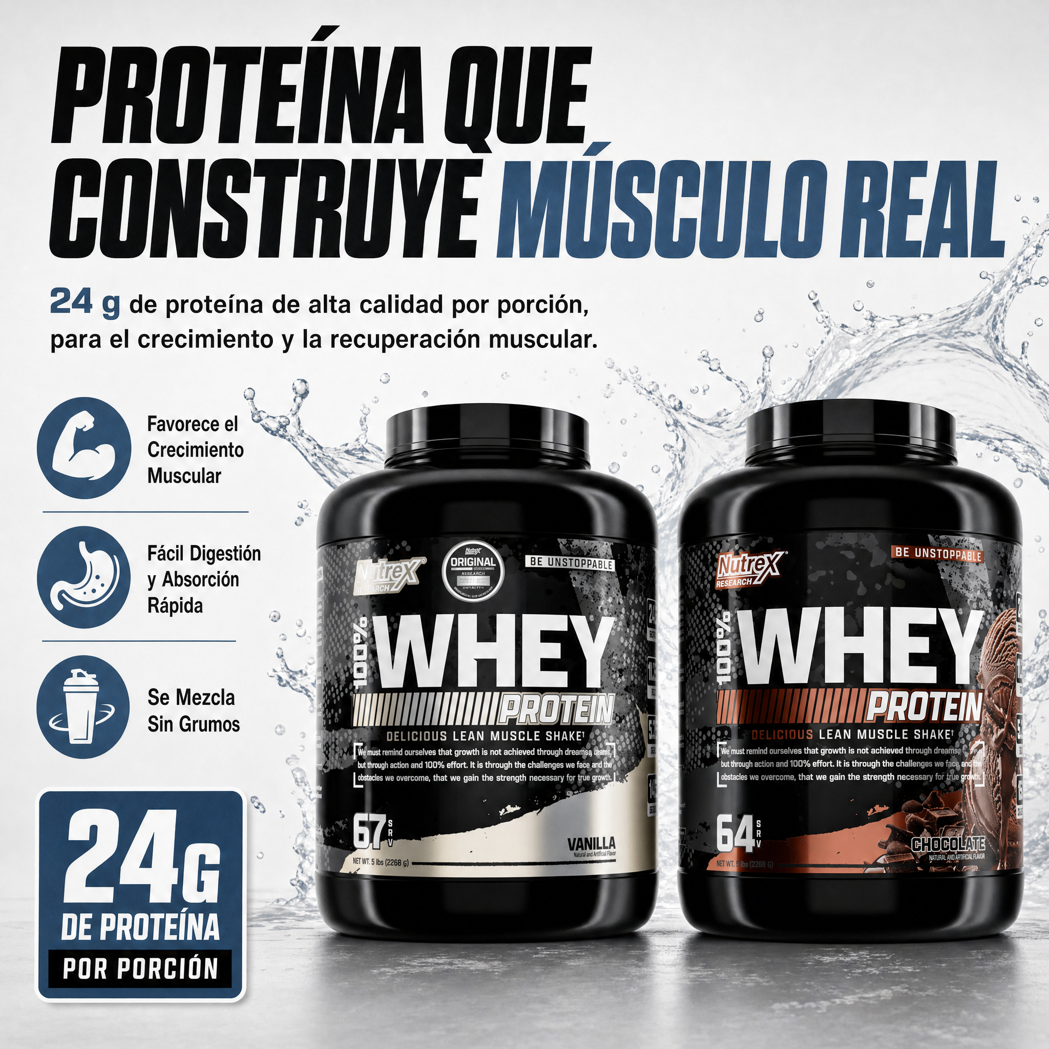 Nutrex 100% Whey Protein 5 lbs