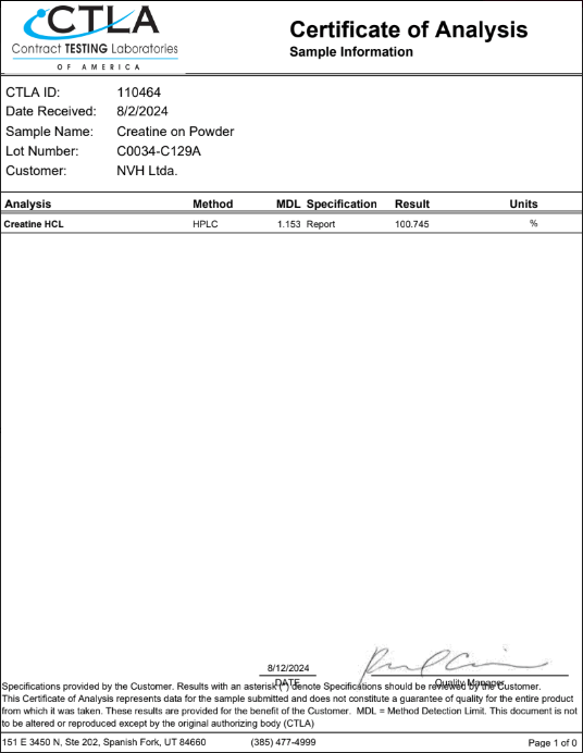 Creatine 100% Pure Monohydrated 60 svs - Foodtech